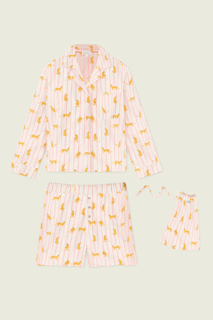 Afterparty Poplin Cheetah Charm Short PJ Set