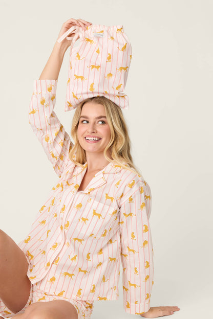 Afterparty Poplin Cheetah Charm Short PJ Set