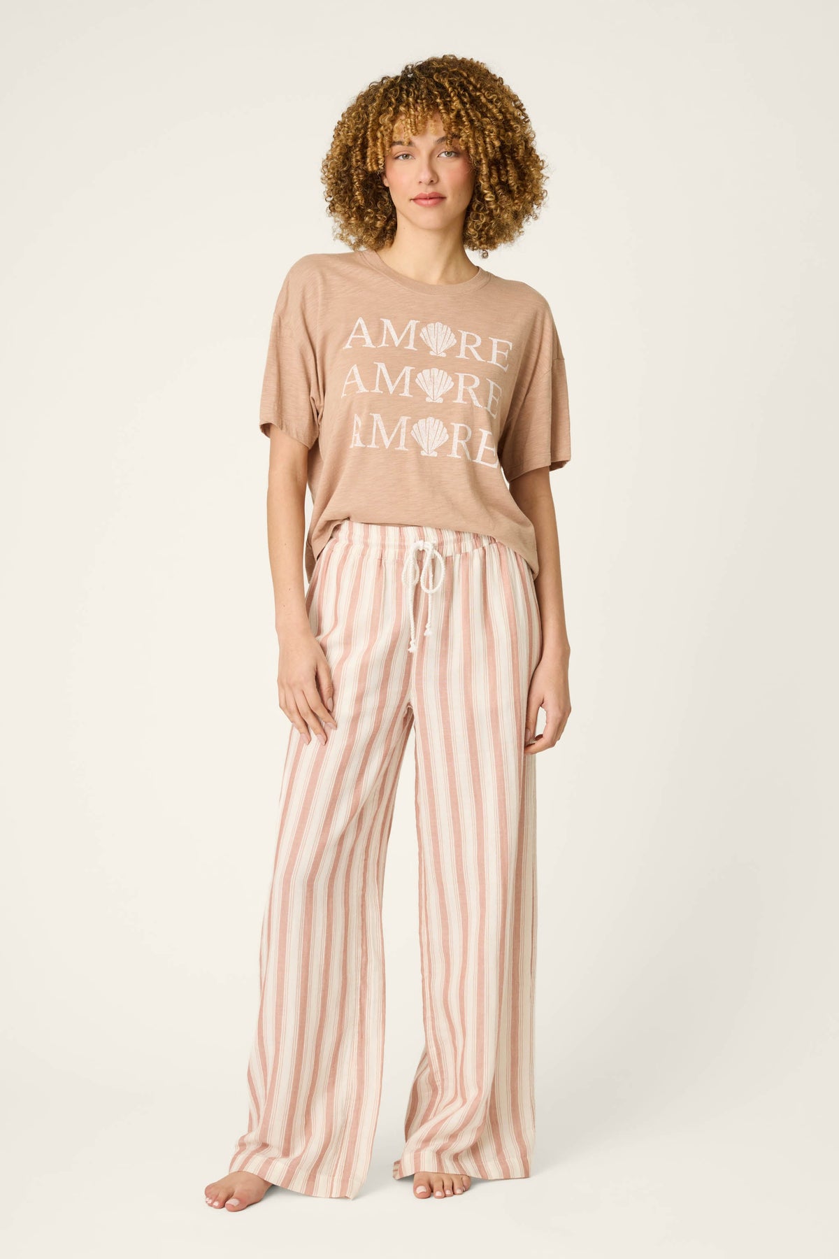 Breeze By The Sea Suntan Stripe Pants