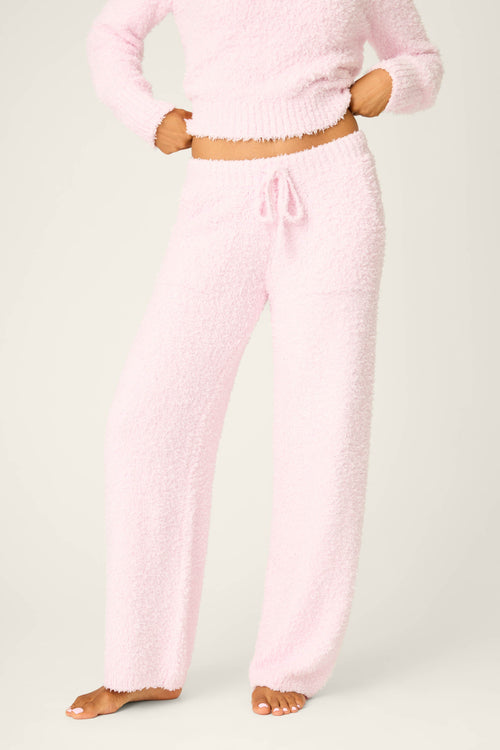 Bundle Up Boucle Pink Open Leg Pants