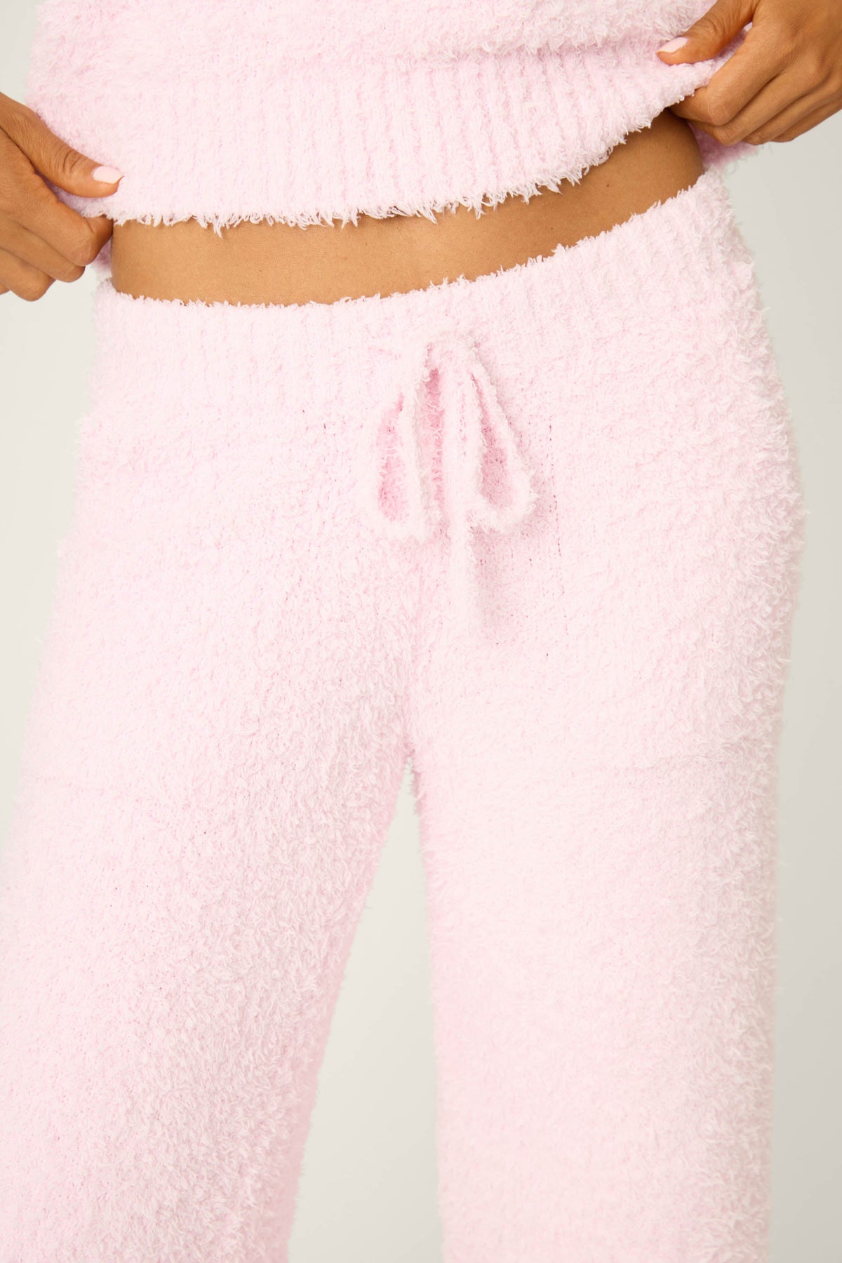 Bundle Up Boucle Pink Open Leg Pants