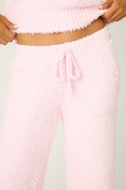 Bundle Up Boucle Pink Open Leg Pants