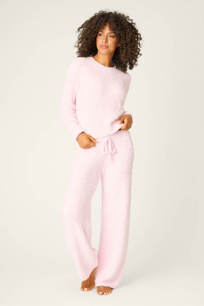 Bundle Up Boucle Pink Open Leg Pants
