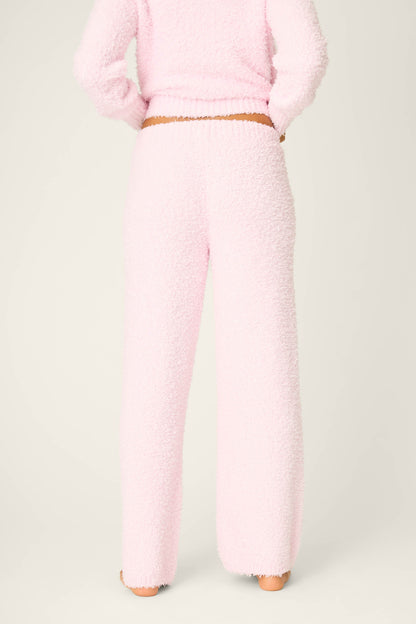 Bundle Up Boucle Pink Open Leg Pants