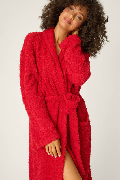 Bundle Up Boucle Red Robe