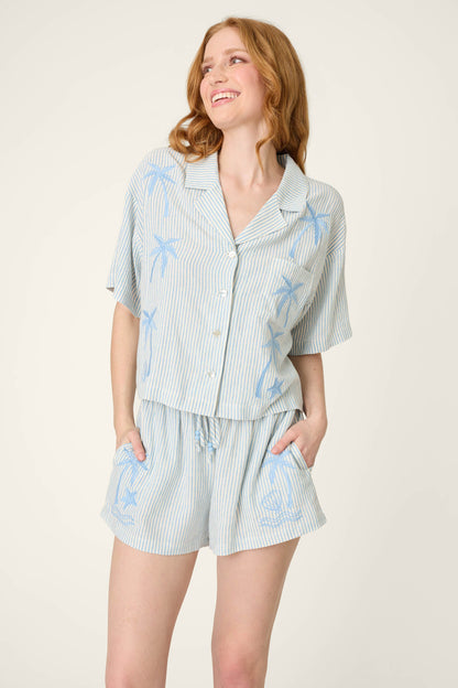 Ciao Babe Blue Riviera Short Set