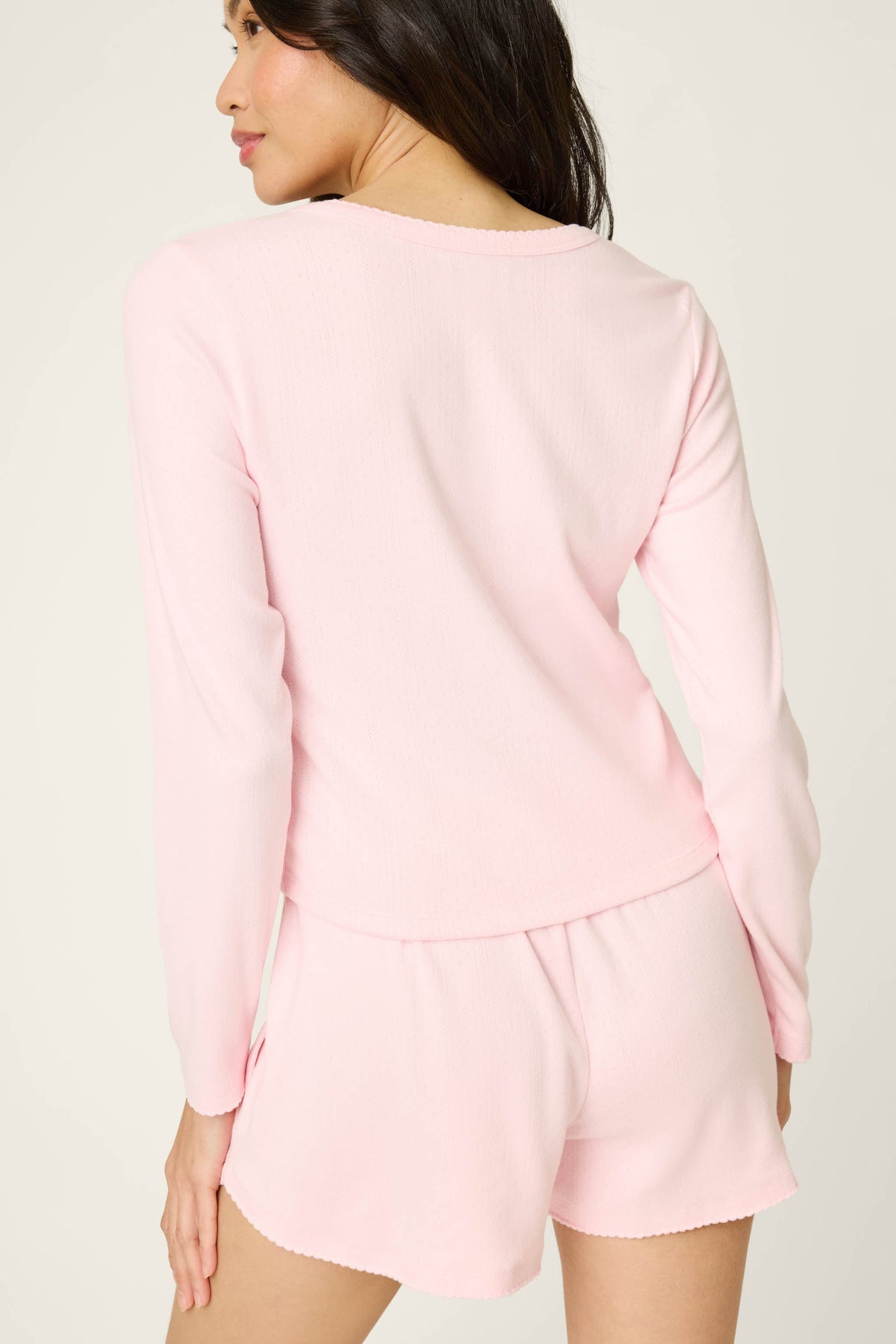 Pointelle Essentials Ballet Pink Cardigan