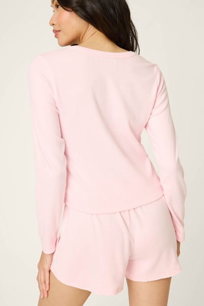Pointelle Essentials Ballet Pink Cardigan
