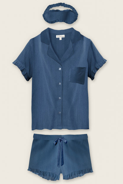 Pointelle Essentials Deep Sea 3-Piece Shorts Set