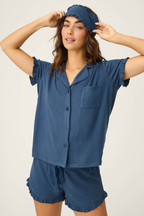 Pointelle Essentials Deep Sea 3-Piece Shorts Set