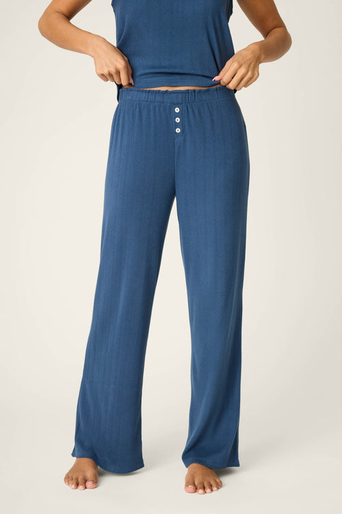 Pointelle Essentials Deep Sea Open Leg Pants