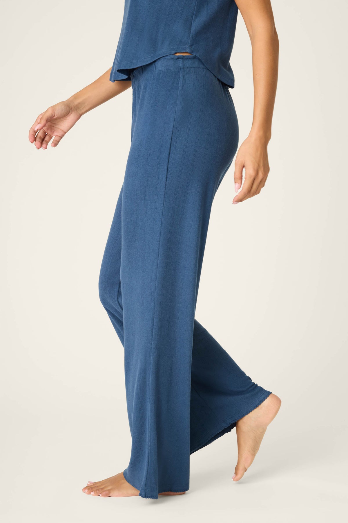Pointelle Essentials Deep Sea Open Leg Pants