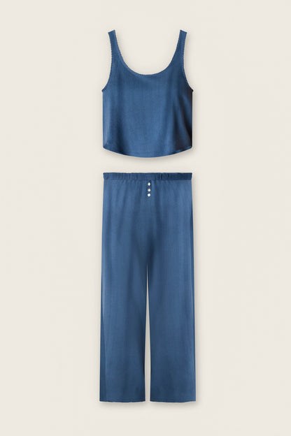 Pointelle Essentials Deep Sea PJ  Set