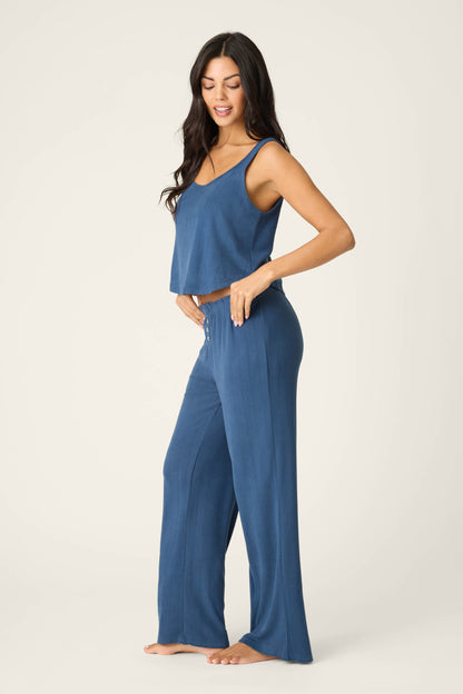 Pointelle Essentials Deep Sea PJ  Set