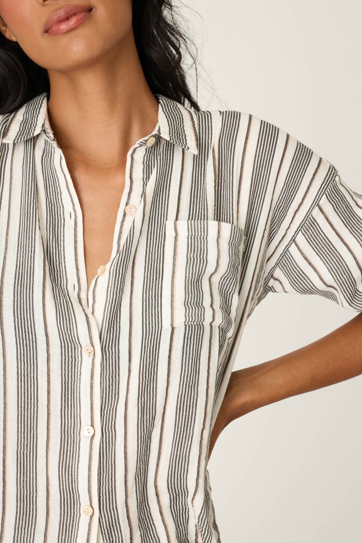 Sea You in St. Tropez Shoreline Stripe Long Sleeve Top