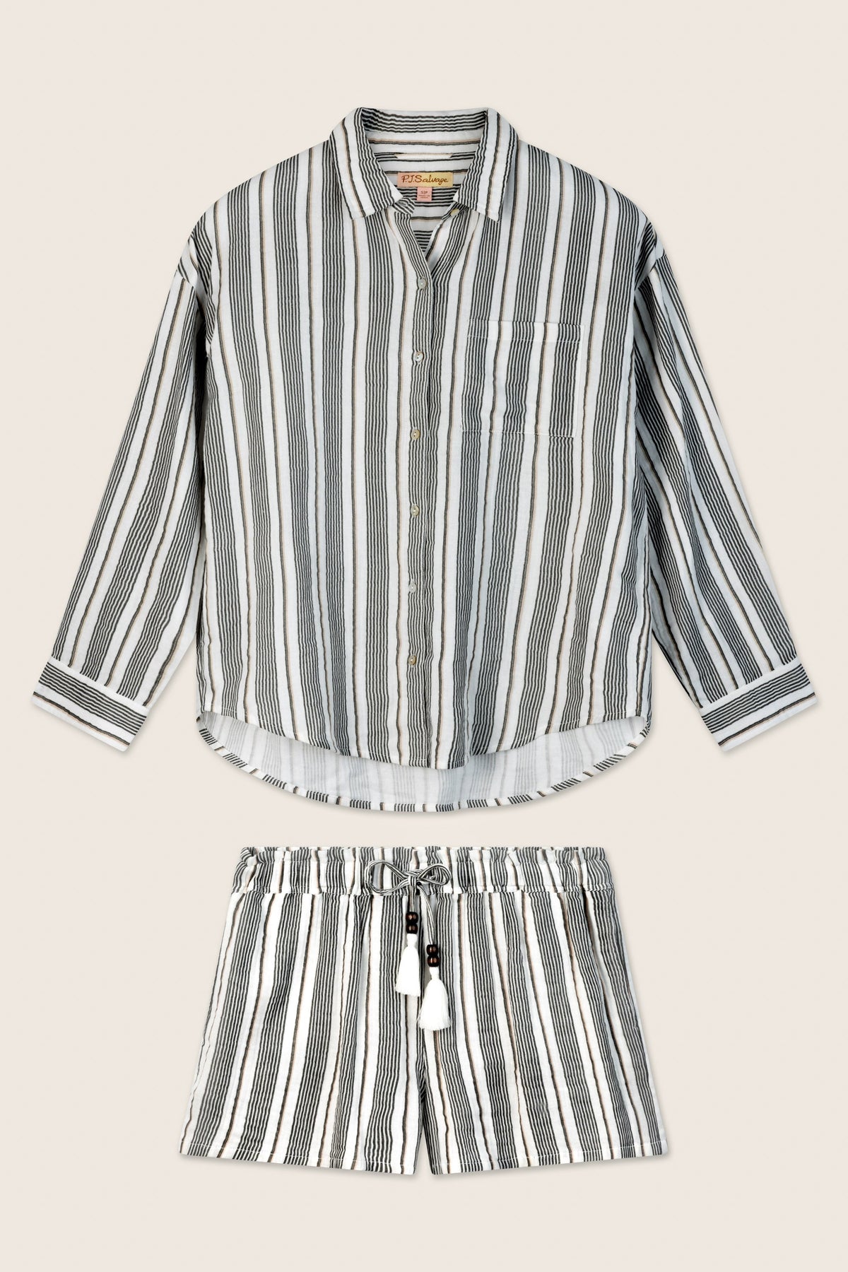 Sea You in St. Tropez Shoreline Stripe Short Set