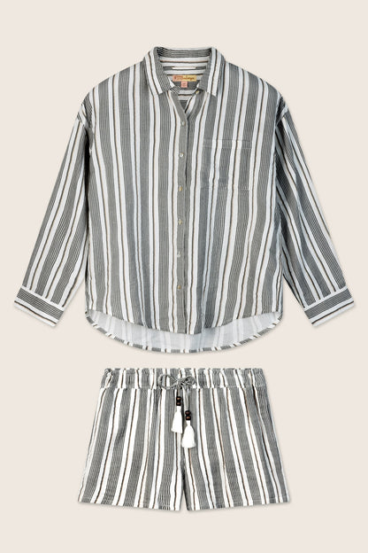 Sea You in St. Tropez Shoreline Stripe Short Set