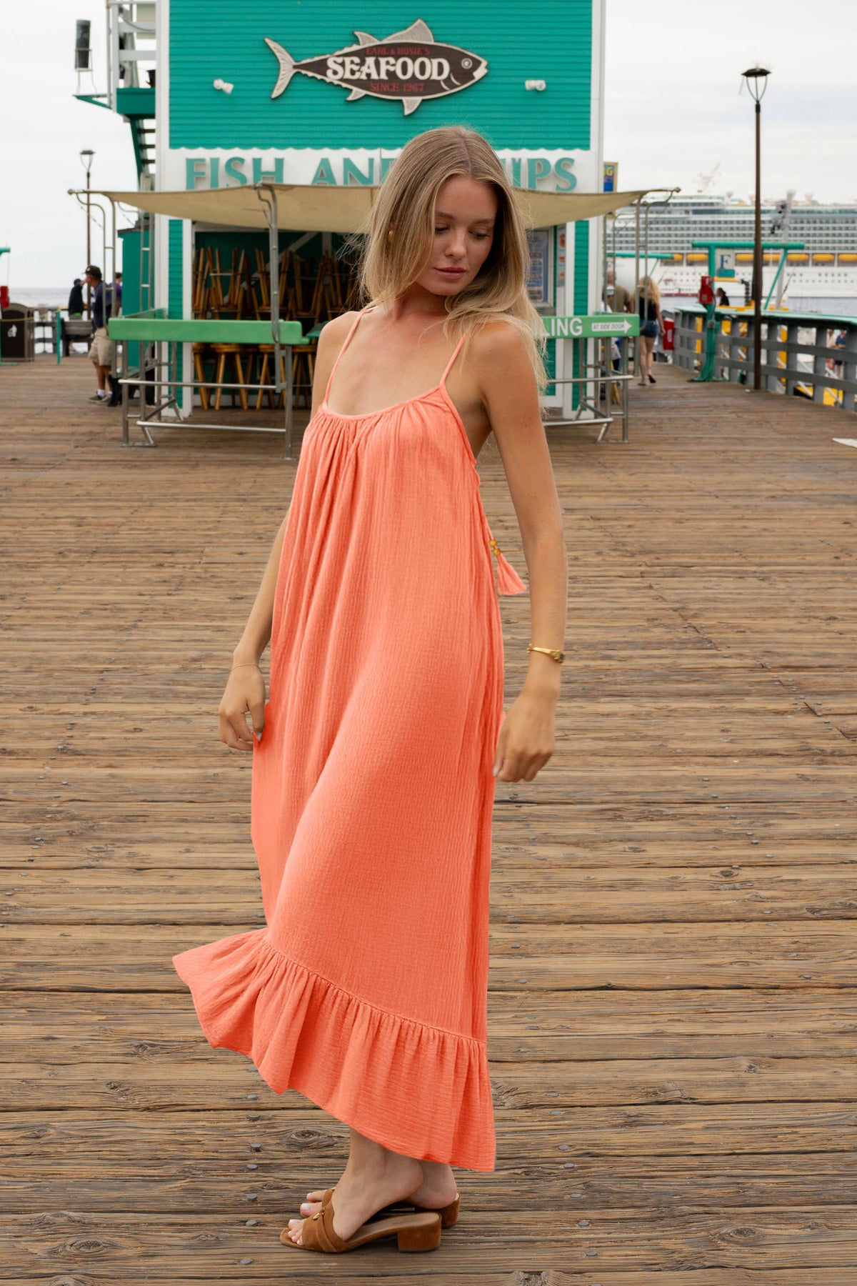 Sea You in Capri Hot Coral Dress
