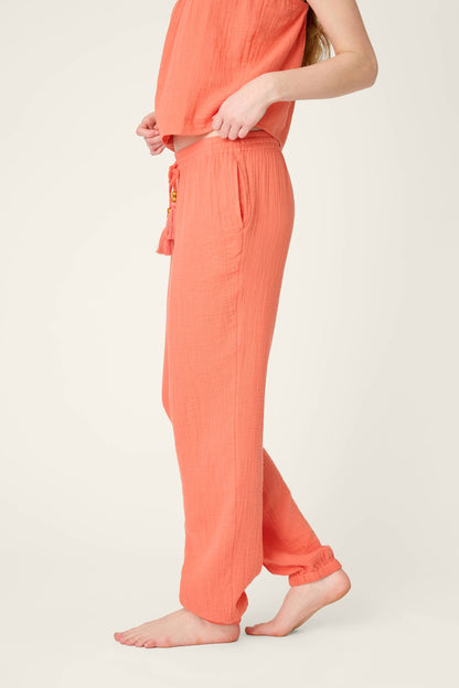 Sea You in Capri Hot Coral Pants