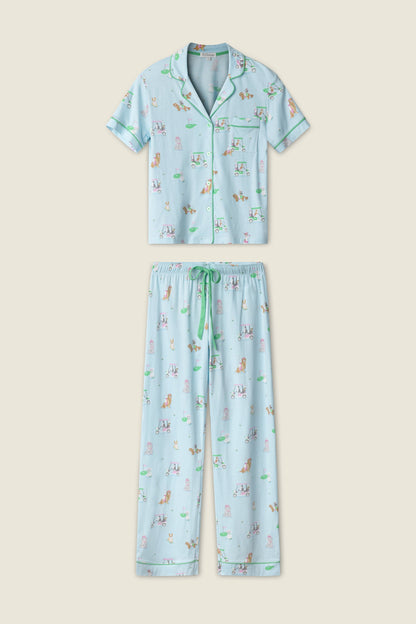 Whimsy Putter Pup Cropped PJ Set