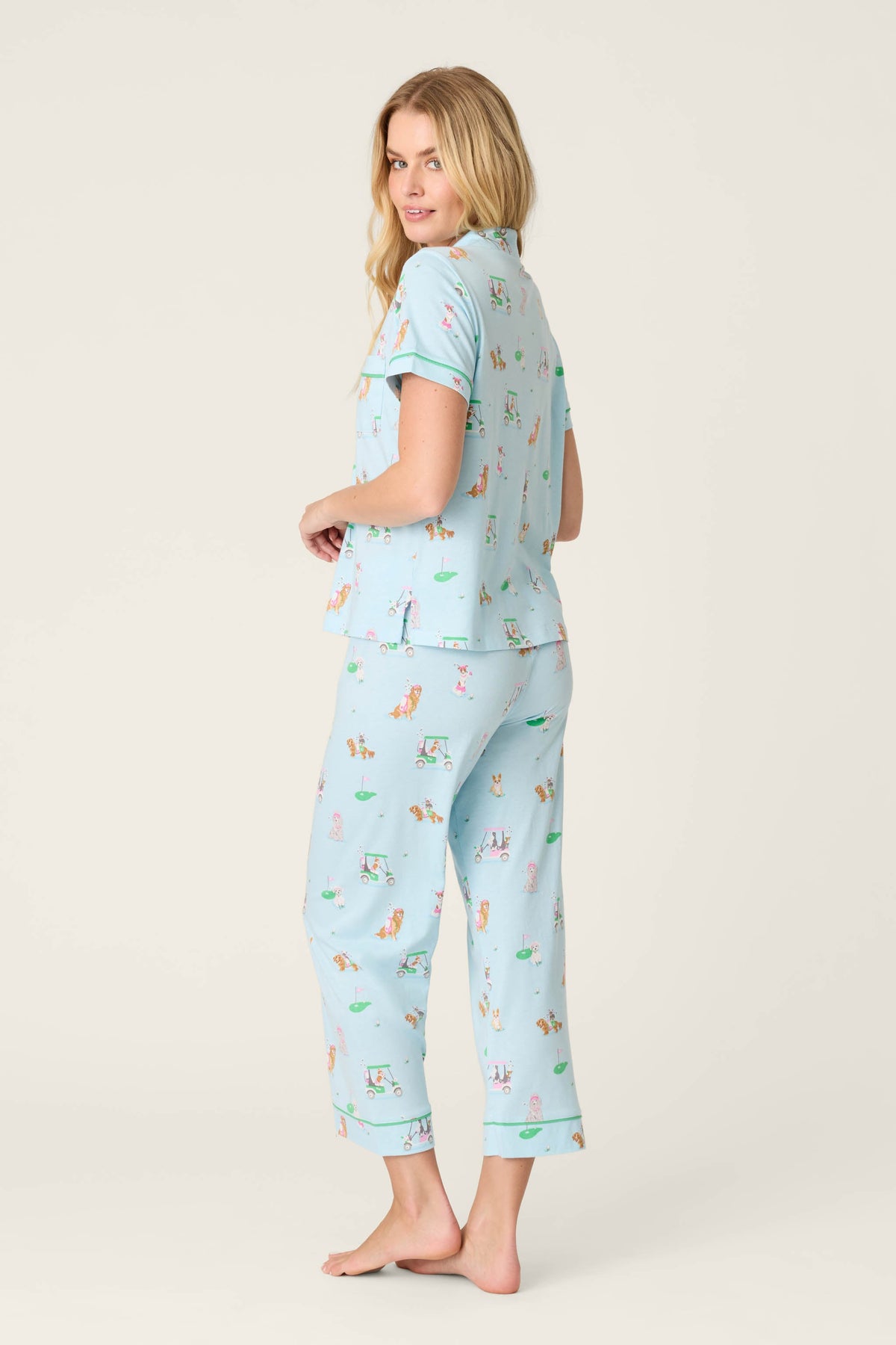 Whimsy Putter Pup Cropped PJ Set