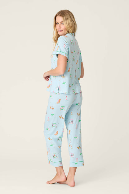 Whimsy Putter Pup Cropped PJ Set