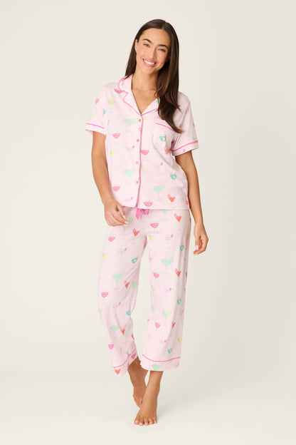Whimsy Sip Happens Cropped PJ Set