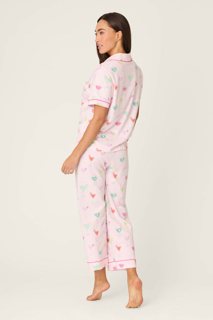 Whimsy Sip Happens Cropped PJ Set