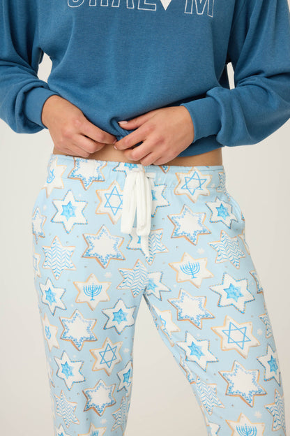 You Had Me At Shalom Cookie Print Banded Pants