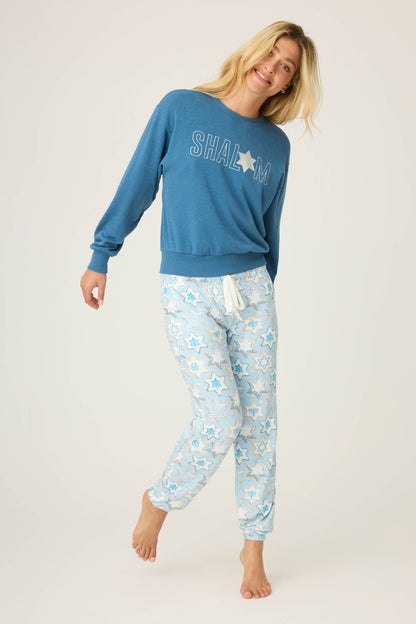 You Had Me At Shalom Cookie Print Banded Pants