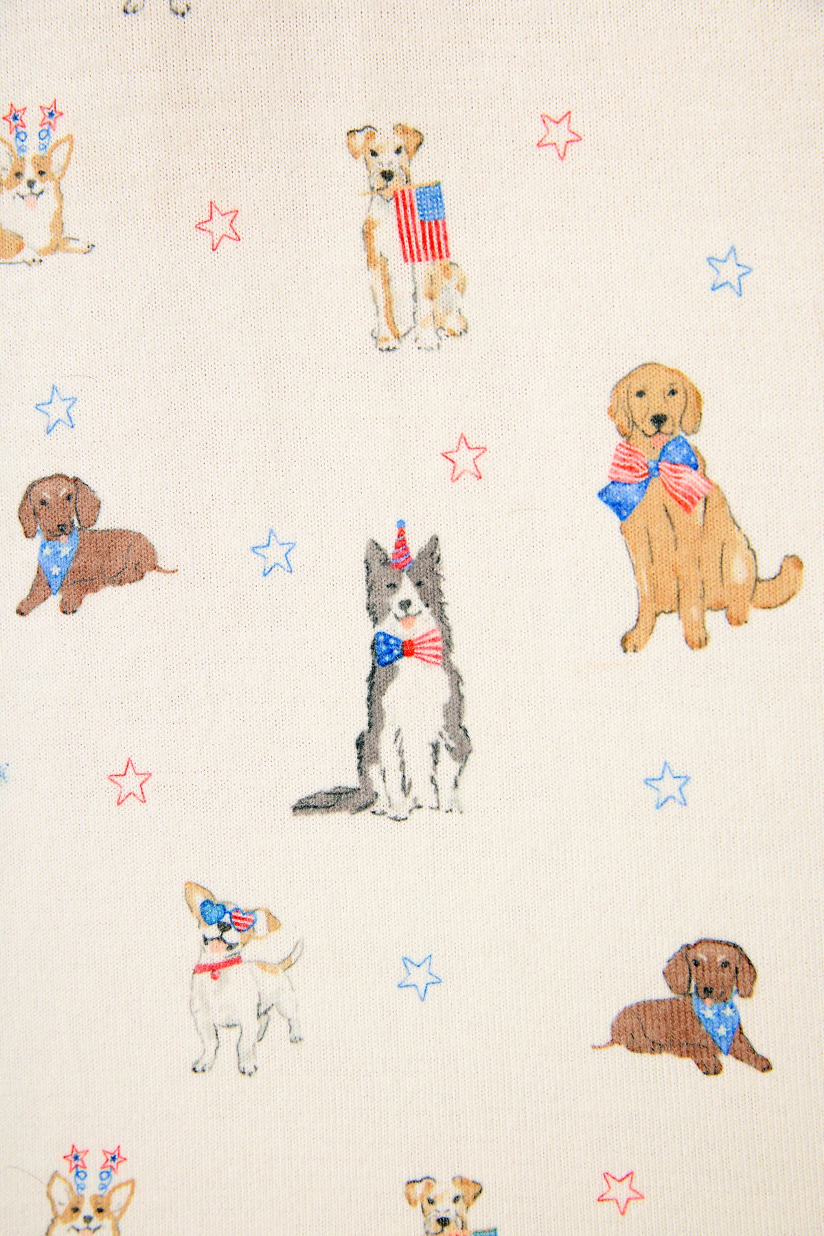Red, White, & Woof Patriotic Pups Banded Pants