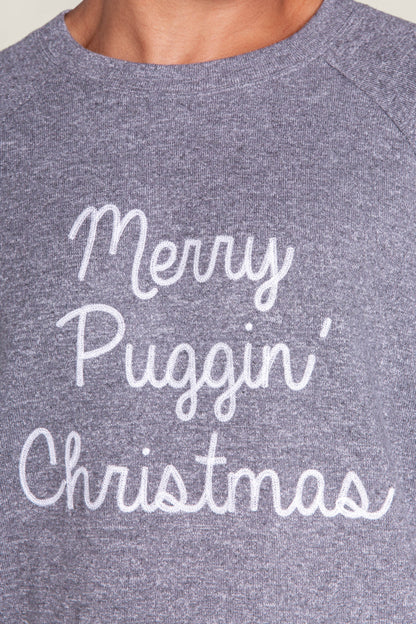 Merry Puggin' Christmas Men's Long Sleeve Top