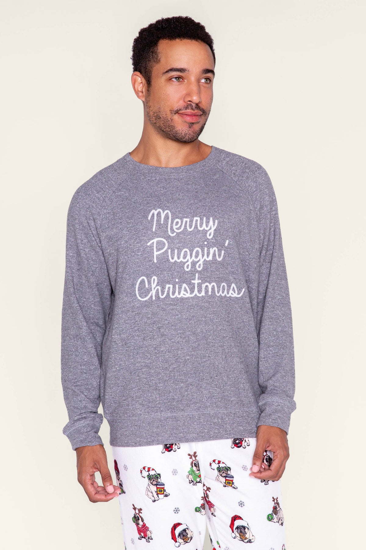 Merry Puggin' Christmas Men's Long Sleeve Top