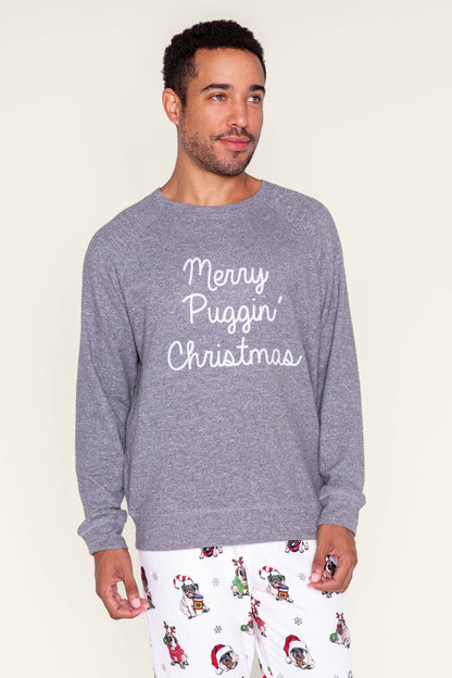 Merry Puggin' Christmas Men's Long Sleeve Top