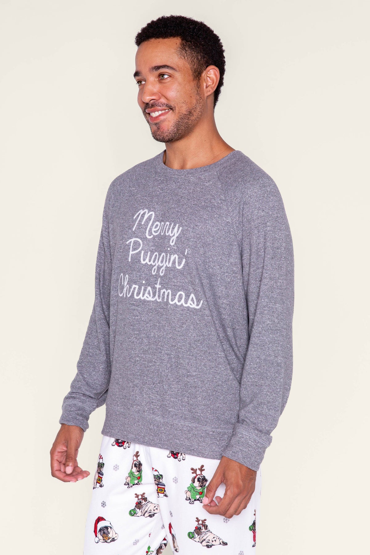Merry Puggin' Christmas Men's Long Sleeve Top