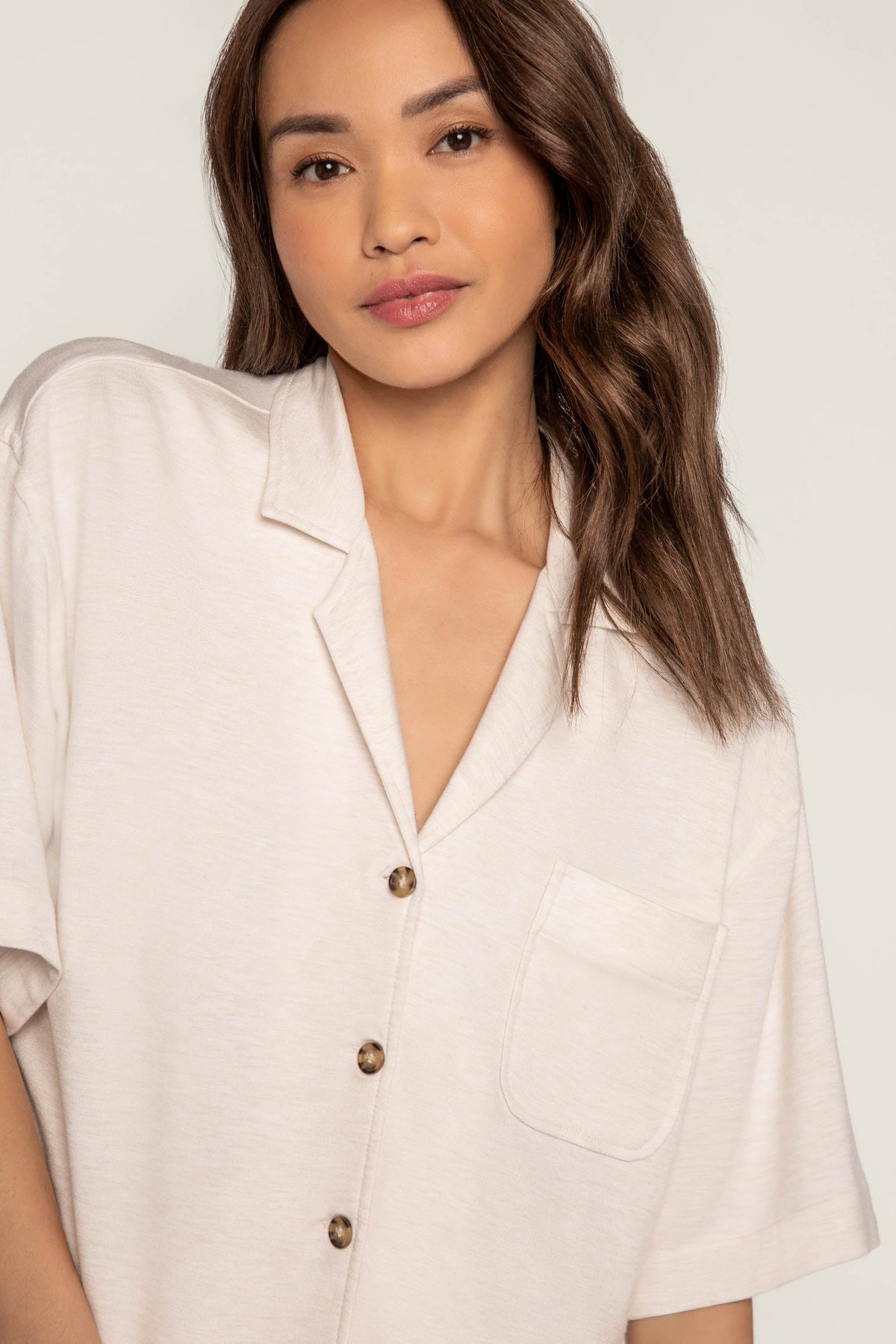 Jammie Essentials Short Oatmeal PJ Set