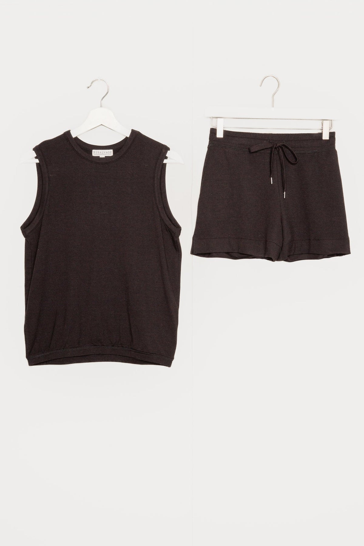 Jammie Essentials Short Black Lounge Set