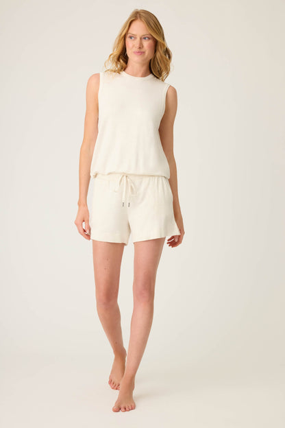Jammie Essentials Short Oatmeal Lounge Set