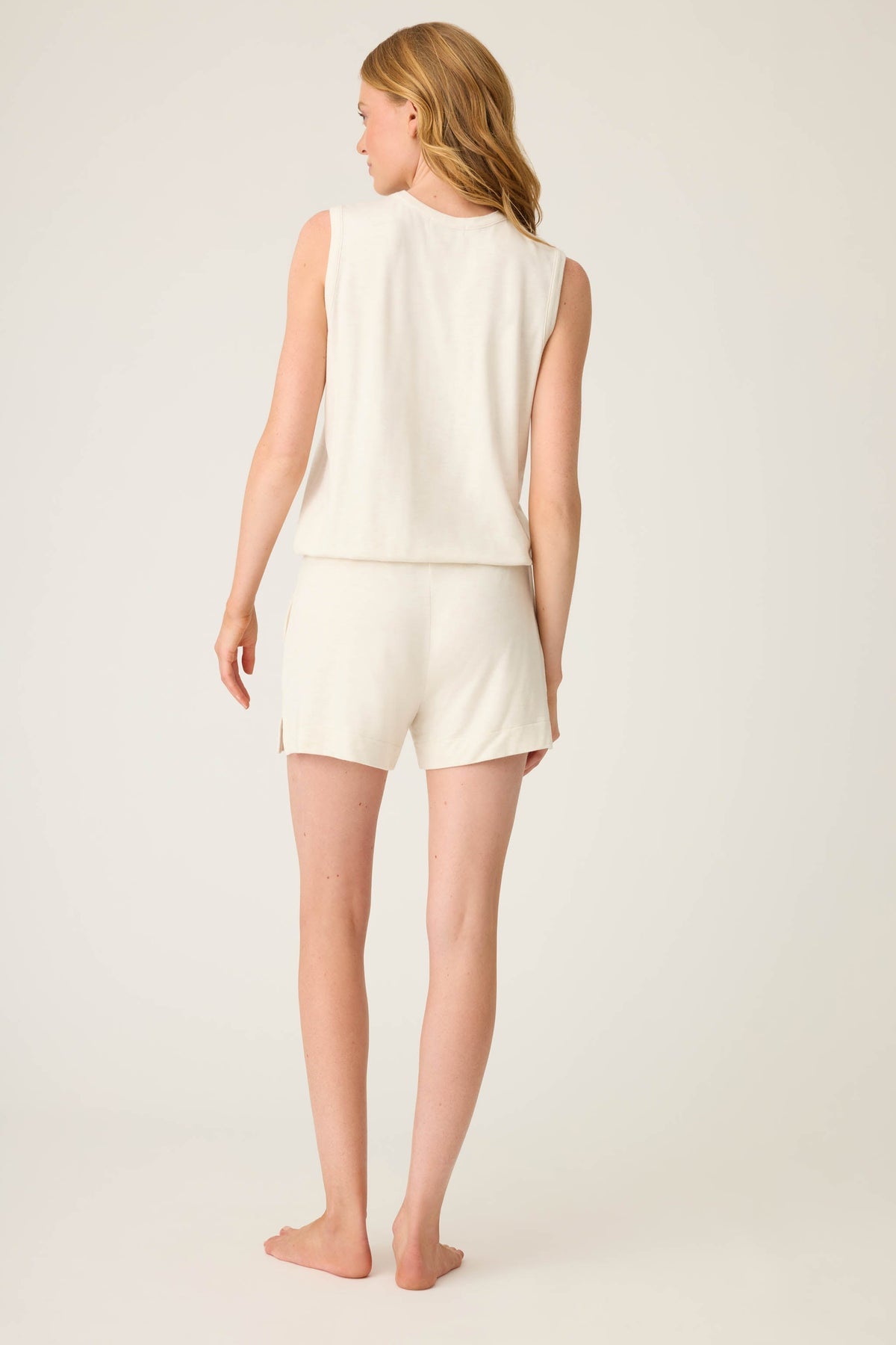Jammie Essentials Short Oatmeal Lounge Set