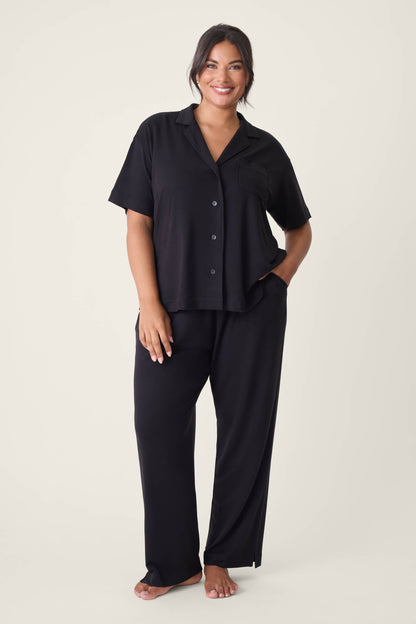 Jammie Essentials Black Plus Size PJ Set