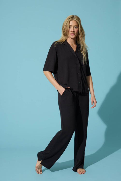 Jammie Essentials Long Black PJ Set