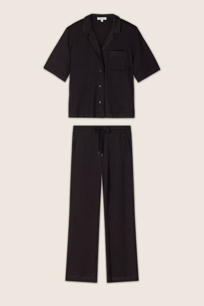 Jammie Essentials Long Black PJ Set