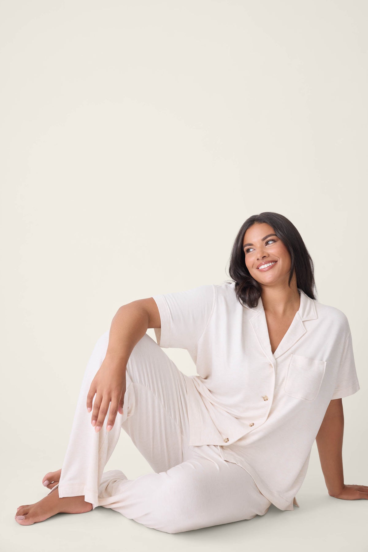 Jammie Essentials Oatmeal Plus Size PJ Set