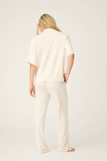 Jammie Essentials Long Oatmeal PJ Set