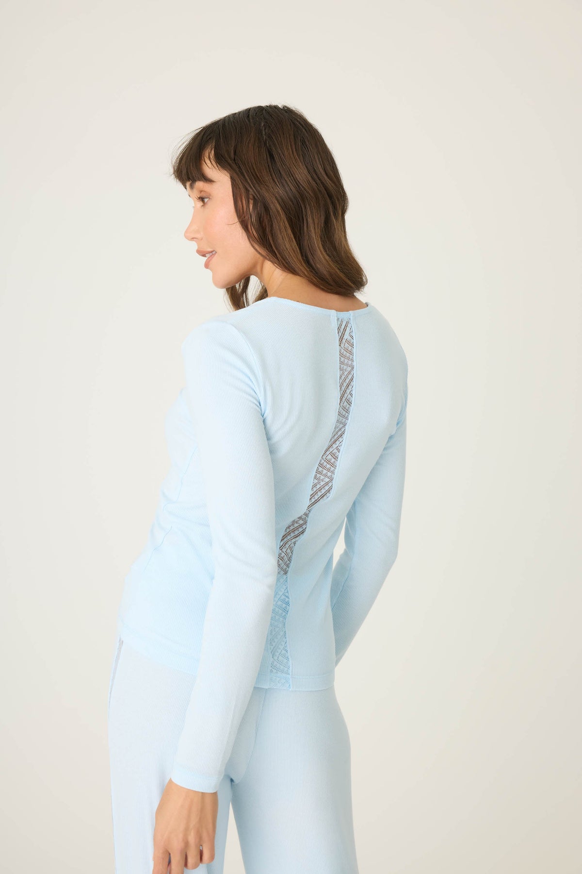 Lacey Basics Ribbed Long Sleeve Top