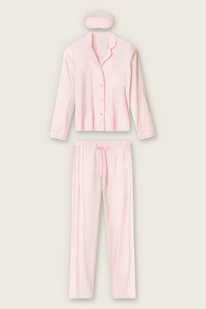 Modal Basics Pink Stripe 3-Piece PJ Set