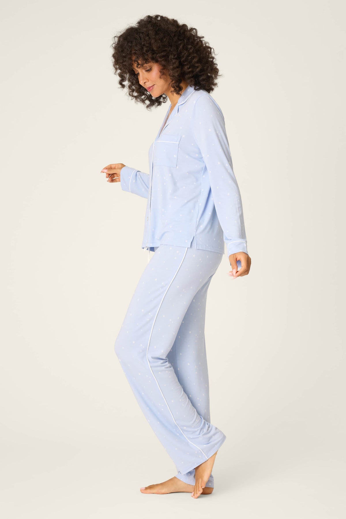 Modal Basics Star Print 3-Piece PJ Set