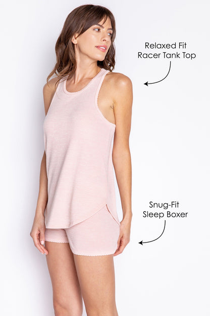 Cozy Plus Pink Clay Reloved Rib Short Set