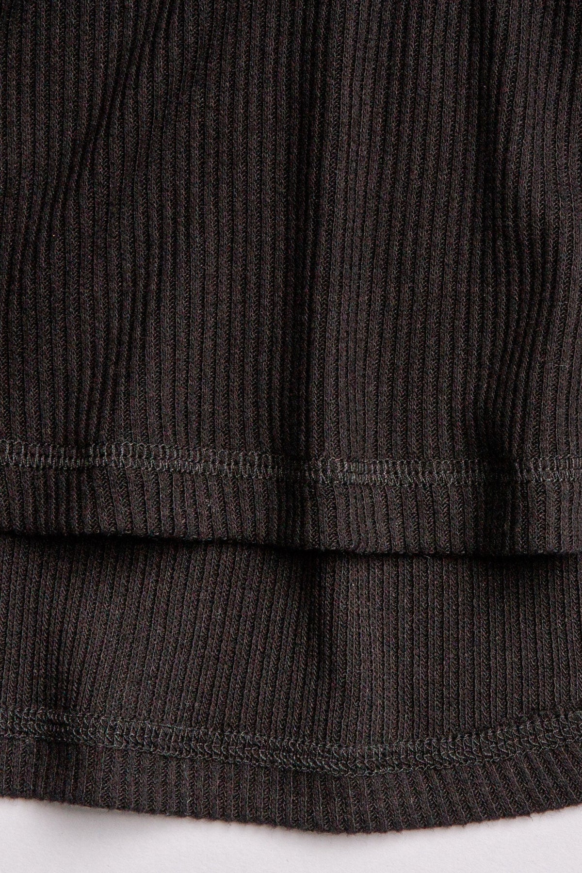 Textured Essentials Black Long Sleeve Top