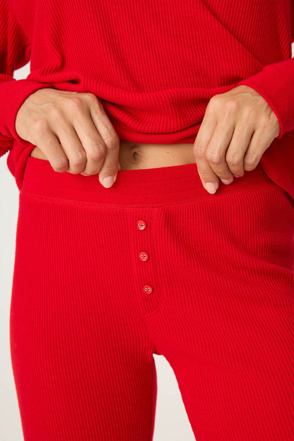 Textured Essentials Red Jammie Pants